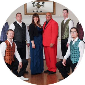 The Soulistics, Utah's premier dance and party band, in their Formal oufit option